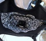 Leather and skull head rivets bag