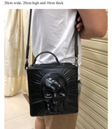 Genuine leather skull bag