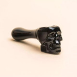 Glass skull tobacco pipe