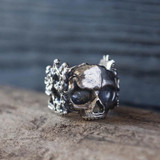 Skulls and roses SS ring