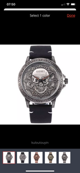 Skull men’s watch