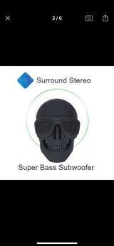 Aero skull bluetooth skull shape speaker
