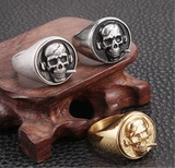 Skull relief SS ring