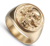 Skull relief SS ring