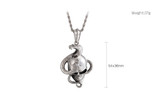 Skull and snake SS pendant chain