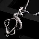Skull and snake SS pendant chain
