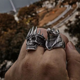 Skull king hammered SS ring