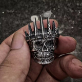 Skull king hammered SS ring