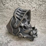 Mens SS hammered skull Viking ring