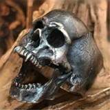 Fanged skull SS mens ring