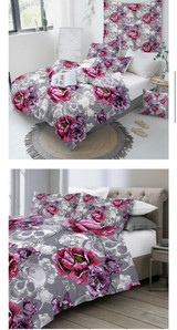 Skull and roses bedding set