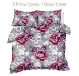 Skull and roses bedding set