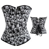 Skull print corset