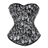 Skull print corset