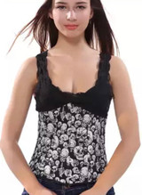 Skull print corset