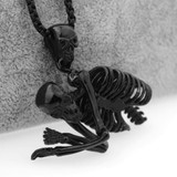 Skeletal torso pendant necklace