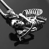 Skeletal torso pendant necklace