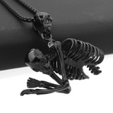 Skeletal torso pendant necklace