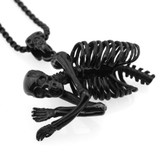 Skeletal torso pendant necklace