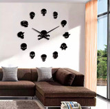Skull mega digits wall clock
