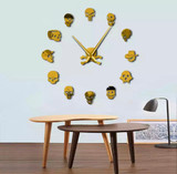 Skull mega digits wall clock