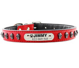 Skull personalized dog collar