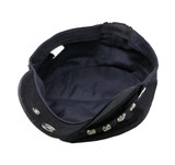 Skulls and rivets newsboy cap