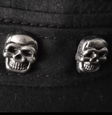 Skulls and rivets newsboy cap