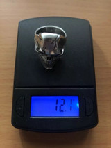 925 sterling silver CZ eyes skull ring