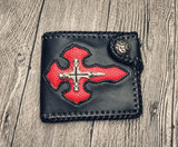 Red cross snd skull wallet