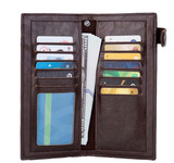 Skull cross long wallet