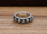 S925 Sterling Silver Skull Blood Ring
