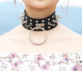 Goth large spiked choker