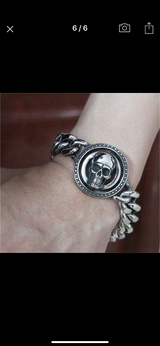 Skull mens bracelet