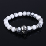 Silver Plated Buddha Skull Head Bracelet