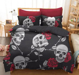 Skulls and roses 3 pc bed set Skulls and roses 3 pc bed set