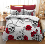 Skulls and roses 3 pc bed set Skulls and roses 3 pc bed set