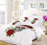 Skull and rose 3 piece bed set Skull and rose 3 piece bed set