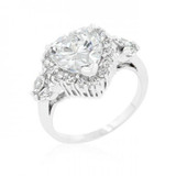 Heart Halo Engagement Ring (size: 07) (pack of 1 ea)