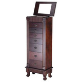 Classic 7-Drawer Jewelry Armoire Wood Storage Chest Cabinet Classic 7-Drawer Jewelry Armoire Wood Storage Chest Cabinet