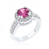 Fuchsia Halo Engagement Ring (size: 05) (pack of 1 ea) Fuchsia Halo Engagement Ring (size: 05) (pack of 1 ea)
