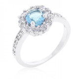 Bella Birthstone Engagement Ring In Blue (size: 05) (pack of 1 ea)