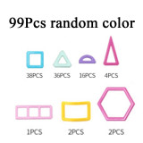 Macaron pink block magnetic designer building set model and construction toy plastic magnetic block educational Gifts toy