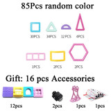Macaron pink block magnetic designer building set model and construction toy plastic magnetic block educational Gifts toy