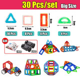 House Building Blocks Toys, Summer Pool Party Toy Building Set,  119PCS Big Size Magnetic Designer Construction Set Model & Building Toy. Magnets Magnetic Blocks Educational Toys For Children
