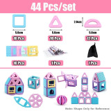 House Building Blocks Toys, Summer Pool Party Toy Building Set,  119PCS Big Size Magnetic Designer Construction Set Model & Building Toy. Magnets Magnetic Blocks Educational Toys For Children
