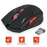 Wireless Mouse Rechargeable Slient Buttons Computer Mouse 2400DPI Gaming Mice Built-in Lithium Battery 2.4G Optical Engine Mouse