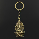 New Fashion Keychain 62x32mm Ganesha buddha elephant Pendants DIY Men Jewelry Car Key Chain Ring Holder Souvenir For Gift