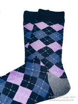 Lilac & Black Luxury Men's Socks