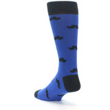 Blue Mustache men's Dress Socks- Extended Size